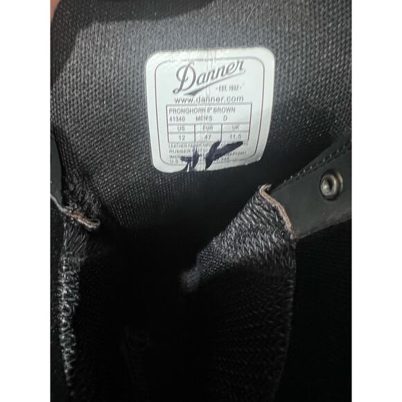 Danner Pronghorn 8” Brown Leather Hunting Boots Mens Size 12 D Waterproof Vibram - Picture 10 of 12
